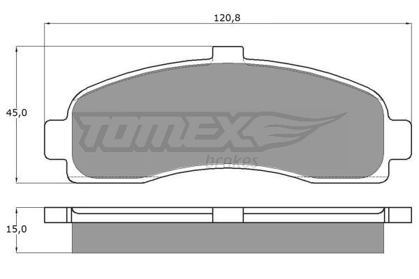 TOMEX BRAKES stabdžių trinkelių rinkinys, diskinis stabdys TX 11-10